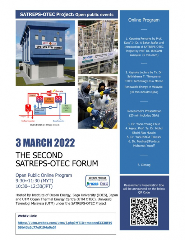 The 2nd SATREPS-OTEC Forum 
